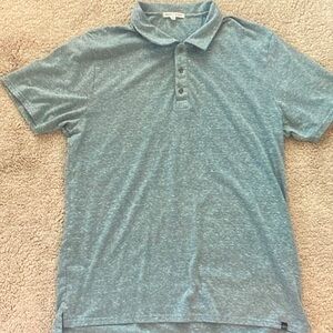 Threads 4 Thought Heathered Blue Polo Shirt